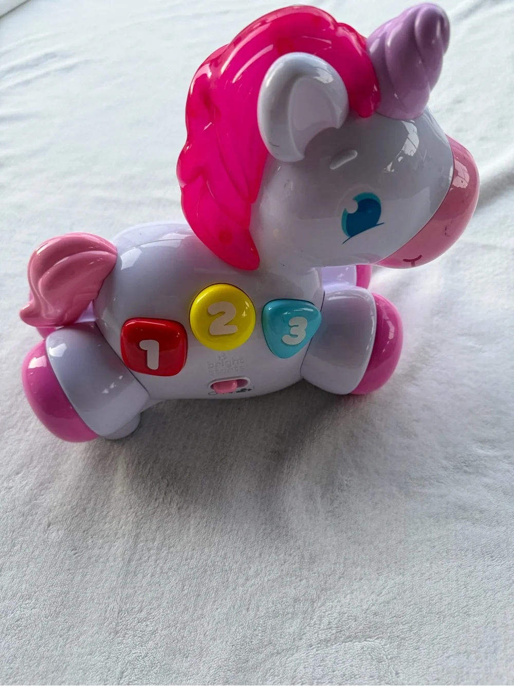 Educational Pink and White Unicorn Number Toy